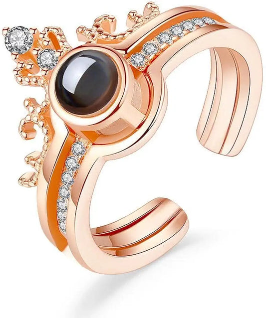 I Love You In 100 Languages Adjustable Ring (Assorted Color)