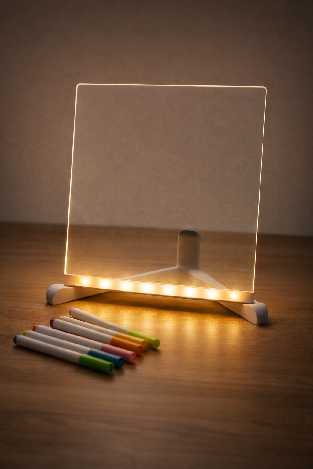 LED Acrylic Writing & Drawing Light Pad (with 12 Neon Pens)