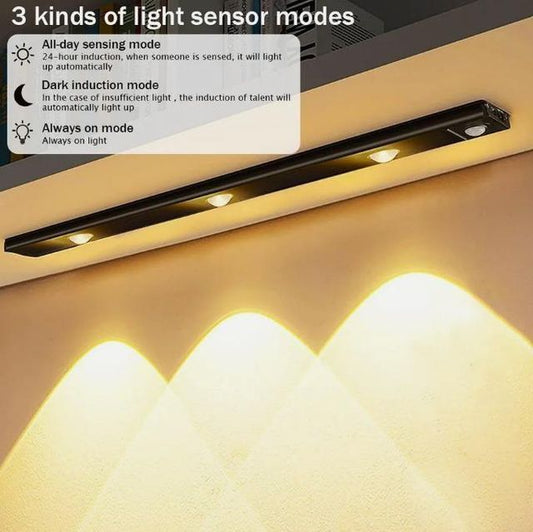 LED PIR Motion Sensor Light With USB Rechargeable