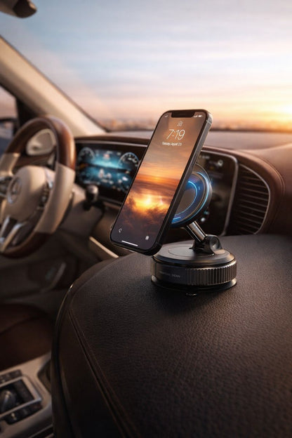 Vacuum Suction Magnetic Phone Holder – Hands-Free Mount