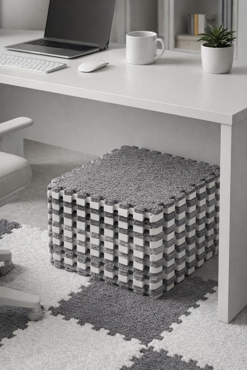 Interlocking Carpet Tiles – 6-Piece Floor Mat Set